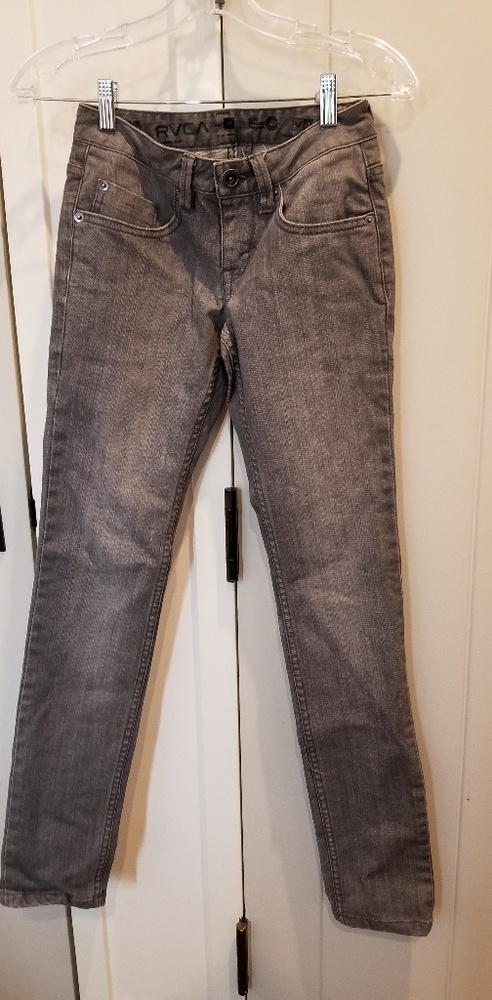 RVCA gray straight leg jeans